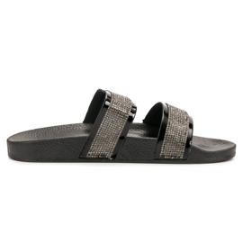Seastar Chaussons Noirs Avec Cristaux