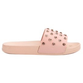 Pantoufles confortables pour femmes rose Pantoufles confortables pour femmes rose