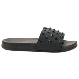 Pantoufles confortables pour femmes le noir