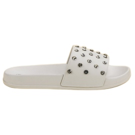 SHELOVET Pantoufles confortables pour femmes blanc
