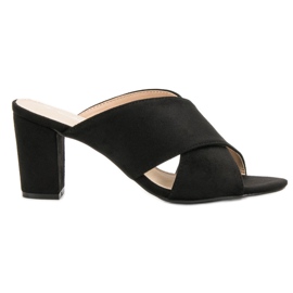 Filippo Pantoufles en daim noires