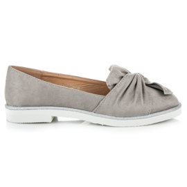 Vices Chaussures en daim avec décorations scintillantes gris