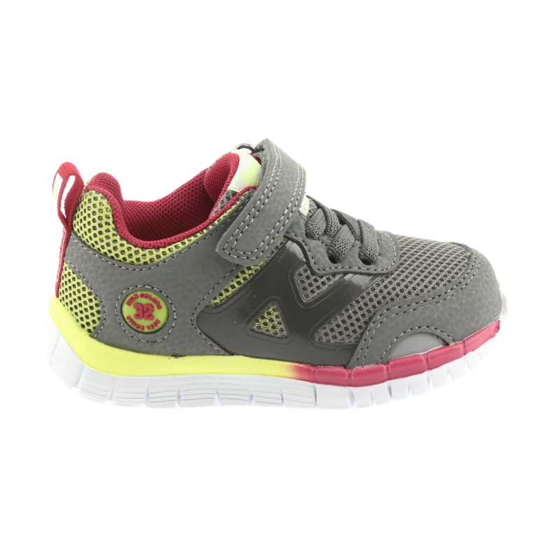 American Club ES35 chaussures de sport grises jaune rouge
