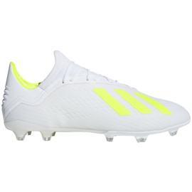 Chaussures de foot Adidas X 18.2 Fg M BB9364 blanche blanche