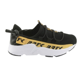 Bartek chaussures de sport noires 55109 semelle intérieure cuir jaune