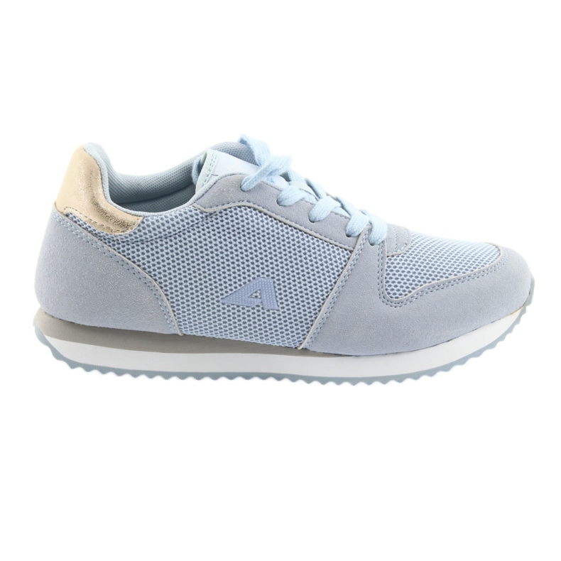 Chaussures de sport bleu American Club jaune