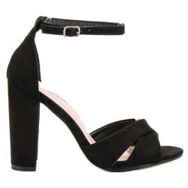SHELOVET Sandales noires élégantes