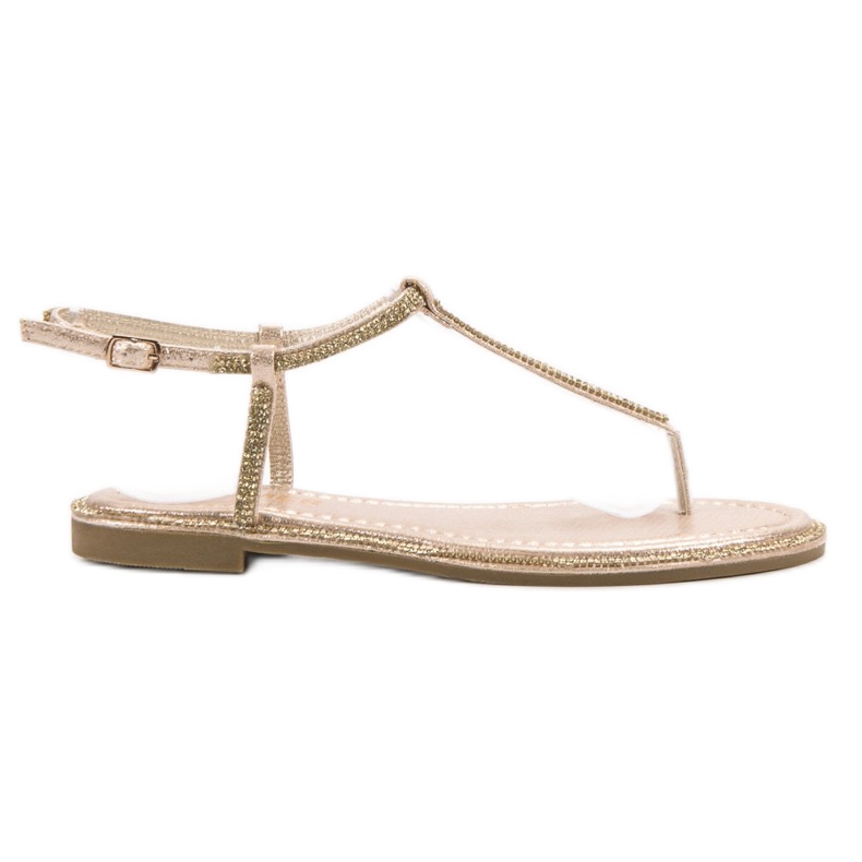 Comer Sandales japonaises dorées d'or Comer Sandales japonaises dorées d'or