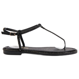 Comer Sandales noires de tongs