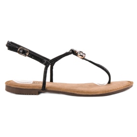 Comer Sandales tongs légères noir