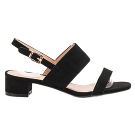 Small Swan Sandales confortables à talons hauts noir