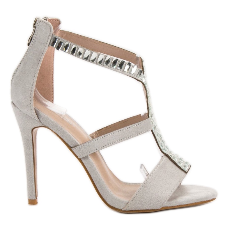 SHELOVET Sandales sexy sur un talon haut gris