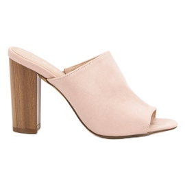Kayla Sandales à talons intégrés rose