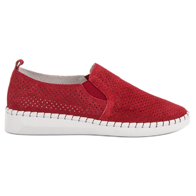 Filippo Baskets à enfiler en cuir rouge