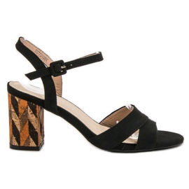 Filippo Sandales à talons hauts en liège noir