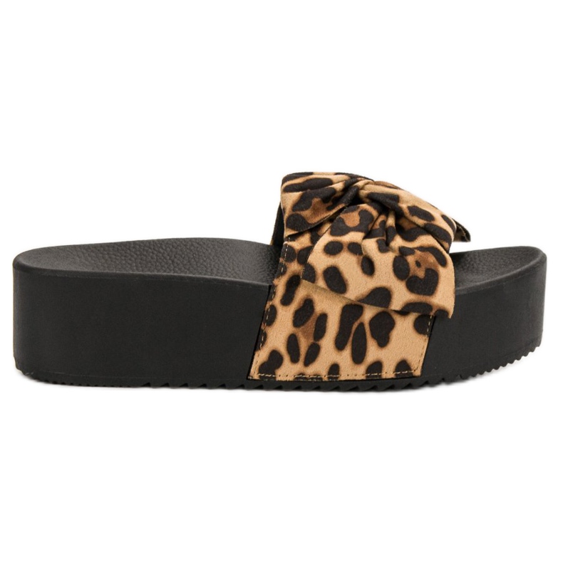 Queen Vivi Pantoufles En Daim Sur La Plateforme le noir brun