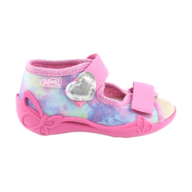 Befado chaussures pour enfants 342P005 arc-en-ciel bleu gris jaune rose