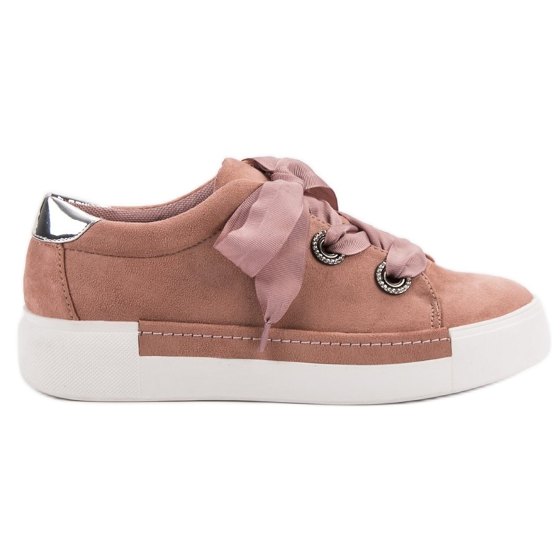 Belle Women Chaussures de sport en daim rose