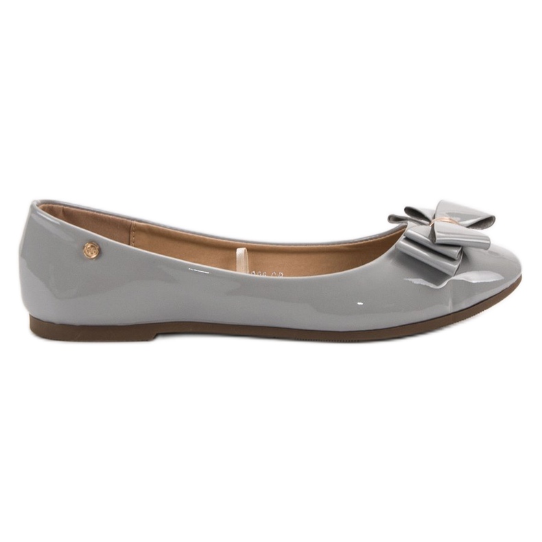 Ballerines laquées à nœud VINCEZA gris Ballerines laquées à nœud VINCEZA gris