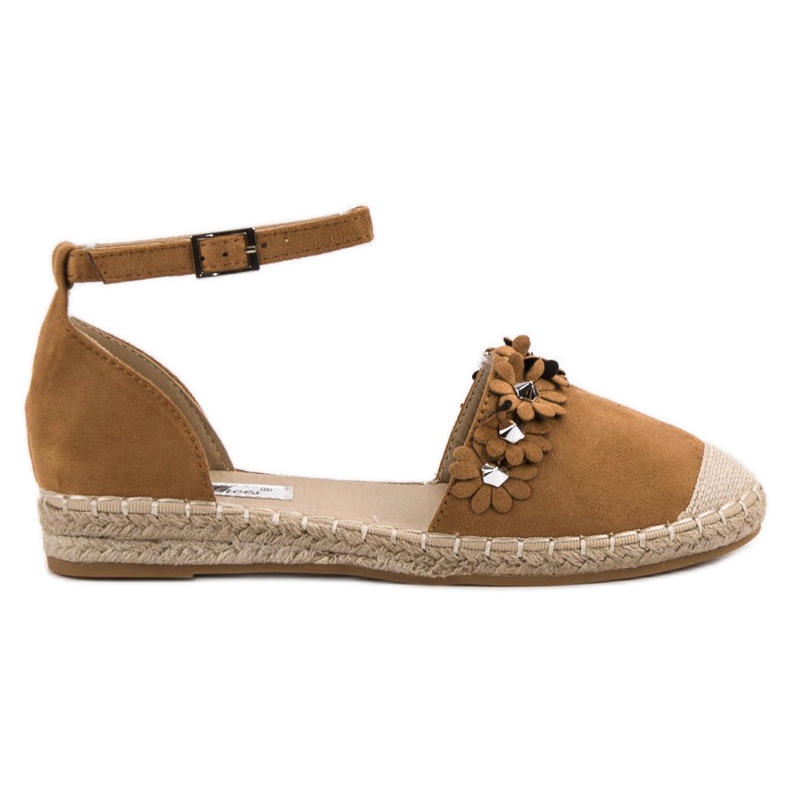Best Shoes Espadrilles Chameau À Fleurs brun Best Shoes Espadrilles Chameau À Fleurs brun