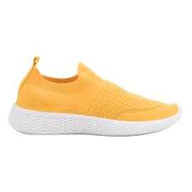 Weide Chaussures textiles à la mode jaune