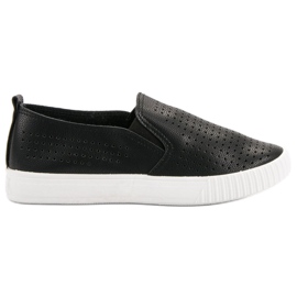 SHELOVET Slipons Ajourés noir
