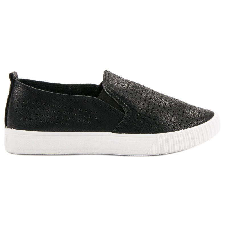 SHELOVET Slipons Ajourés le noir