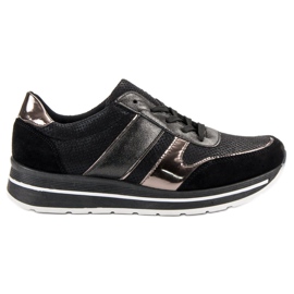 SHELOVET Chaussures de sport à lacets noir