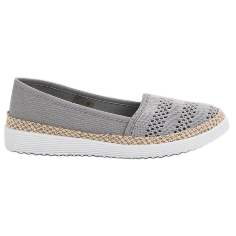 SHELOVET Espadrilles textiles gris