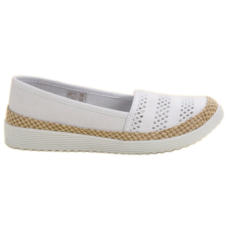 SHELOVET Espadrilles textiles blanche