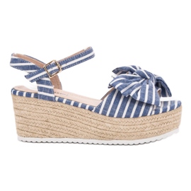 Seastar Sandales compensées avec nœud bleu