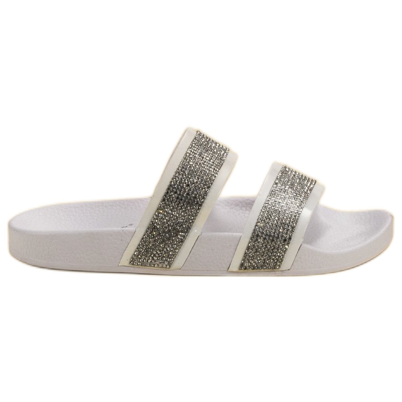 Seastar Chaussons Blancs Avec Cristaux blanche multicolore