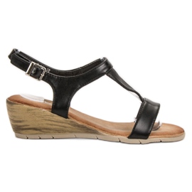 Renda Sandales compensées noir