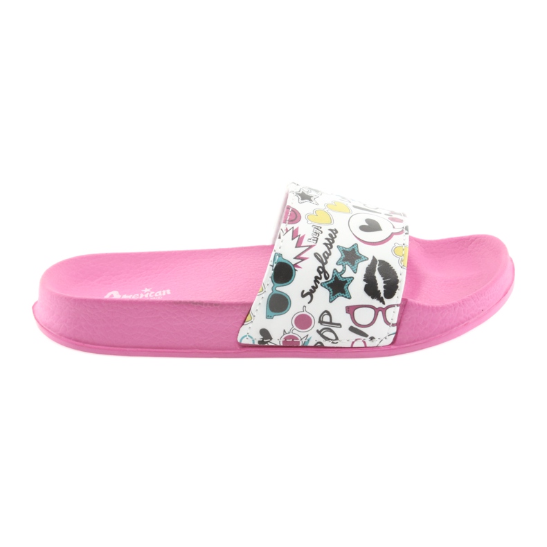 Lunettes de soleil chaussons profilés American Club rose blanche le noir vert jaune