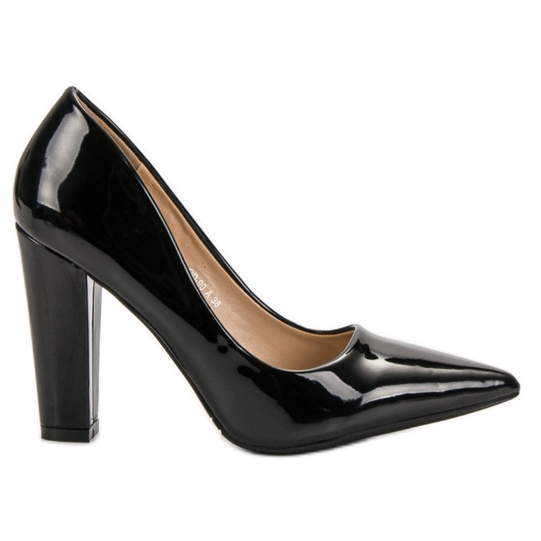 SHELOVET Escarpins laqués le noir