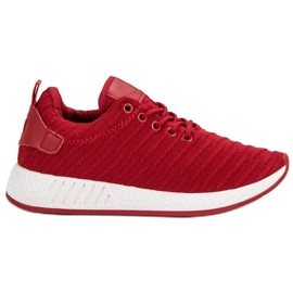 SHELOVET Chaussures textiles à la mode rouge