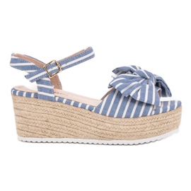Seastar Sandales compensées avec nœud bleu