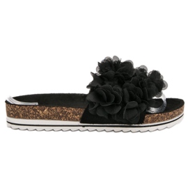 Seastar Pantoufles noires à la mode le noir