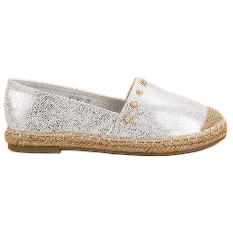 SHELOVET Espadrilles en argent gris SHELOVET Espadrilles en argent gris