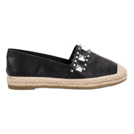 Janessa Espadrilles À Clous le noir Janessa Espadrilles À Clous le noir