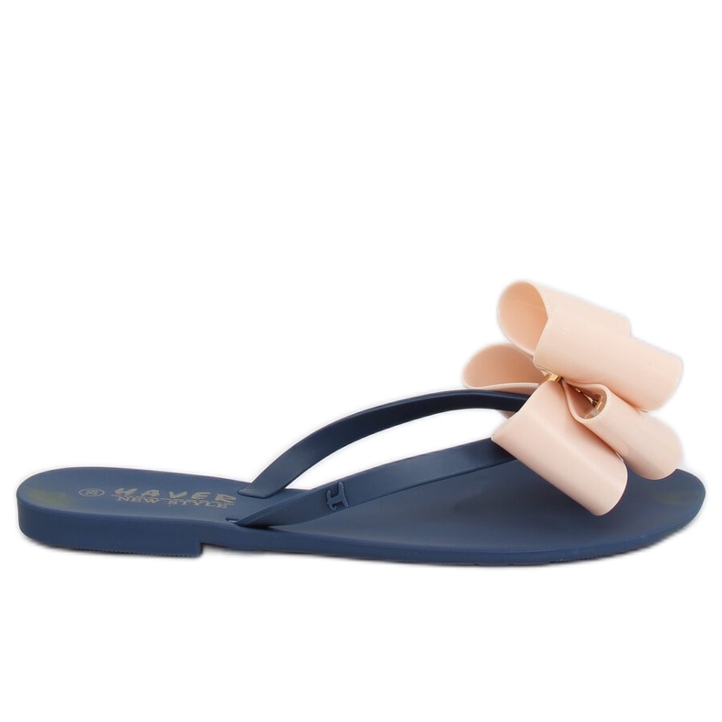 Tongs meliski bleu marine-beige KM104 NAVY / D.BEIGE brun