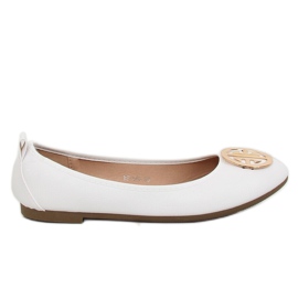 Ballerines blanches pour femmes VS-660 Blanc Ballerines blanches pour femmes VS-660 Blanc