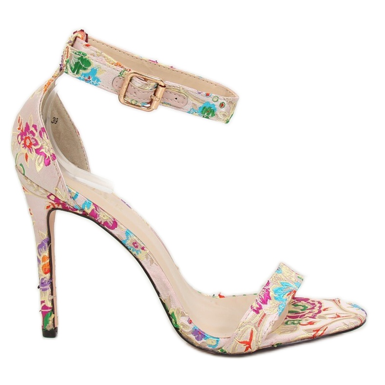 Sandales orientales beiges KSL708 Beige brun multicolore