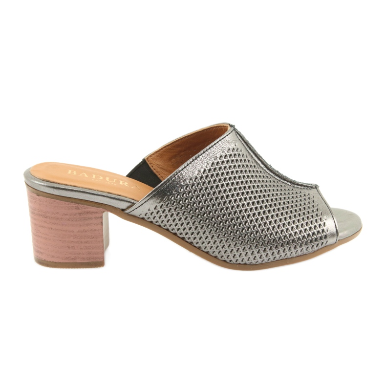 Badura Capes en cuir ouverte pour femmes 5311 argent gris