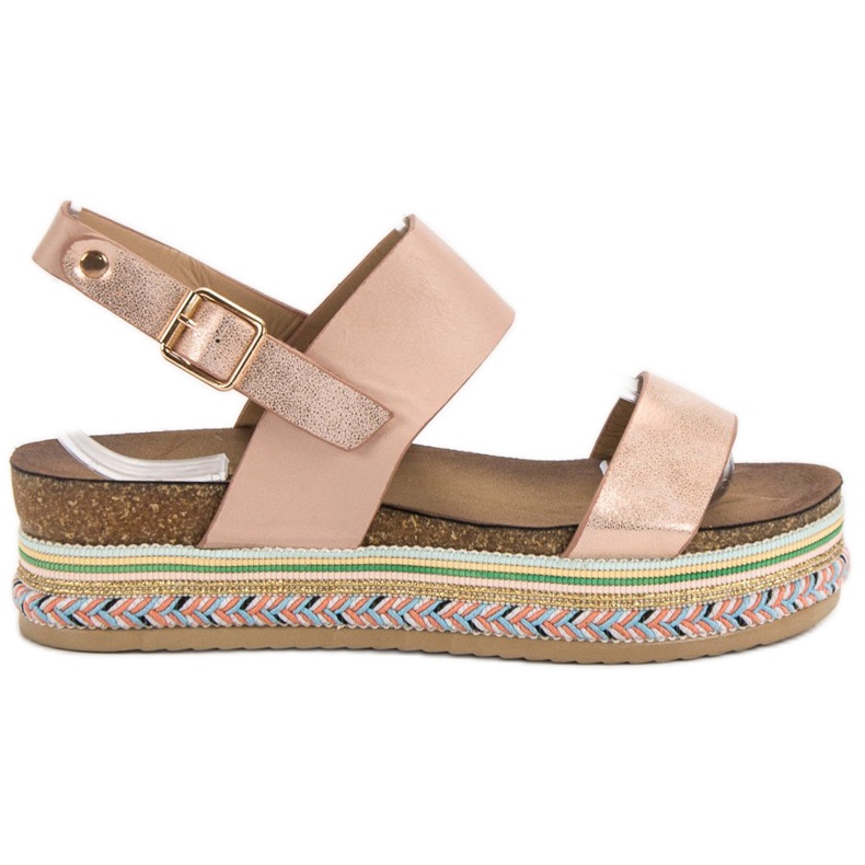 Seastar Sandales sur plateforme multicolore rose