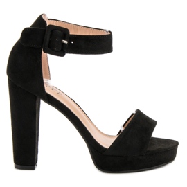 Seastar Sandales sexy sur la plate-forme noir