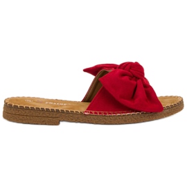 Seastar Chaussons Rouges Avec Un Noeud