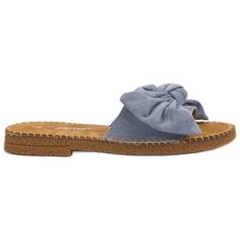Seastar Chaussons Bleus Avec Un Noeud