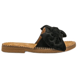 Seastar Chaussons Noirs Avec Un Noeud le noir