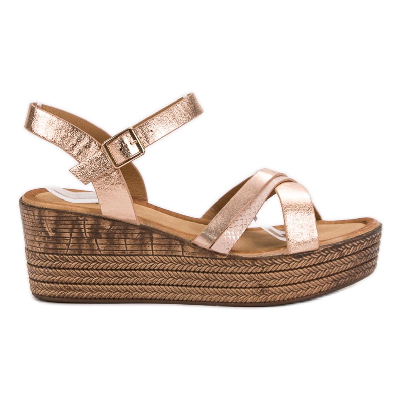 Seastar Sandales légères à talon compensé jaune